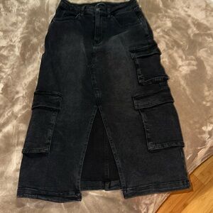 Wild Fable Jean cargo skirt